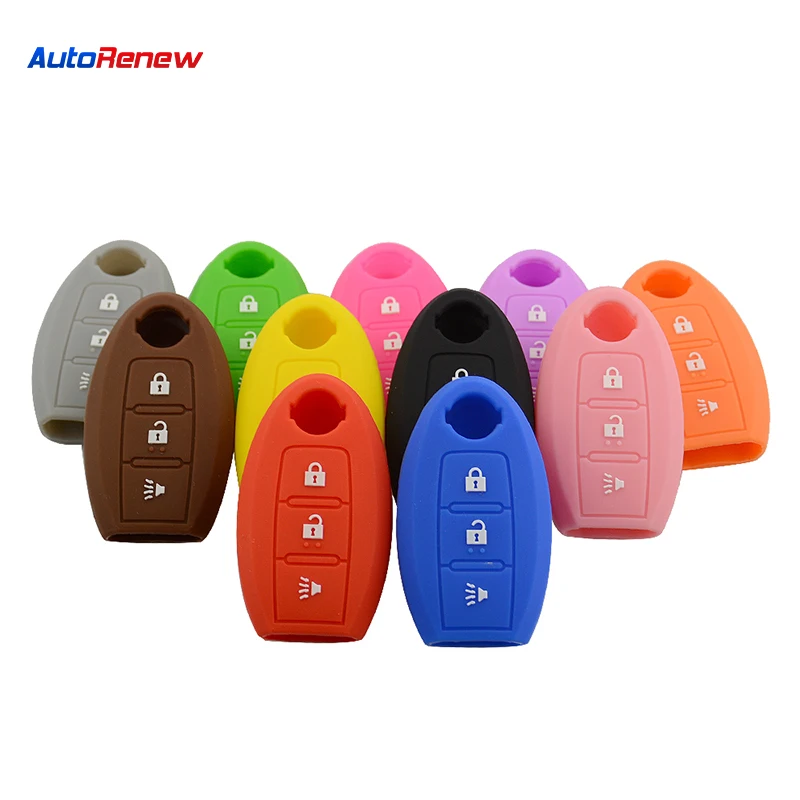 

Okeytech Silicone Remote Control Key Cover Case For Nissan 370Z Armada Cube Juke Leaf Murano Pathfinder Quest Rogue Titan Versa