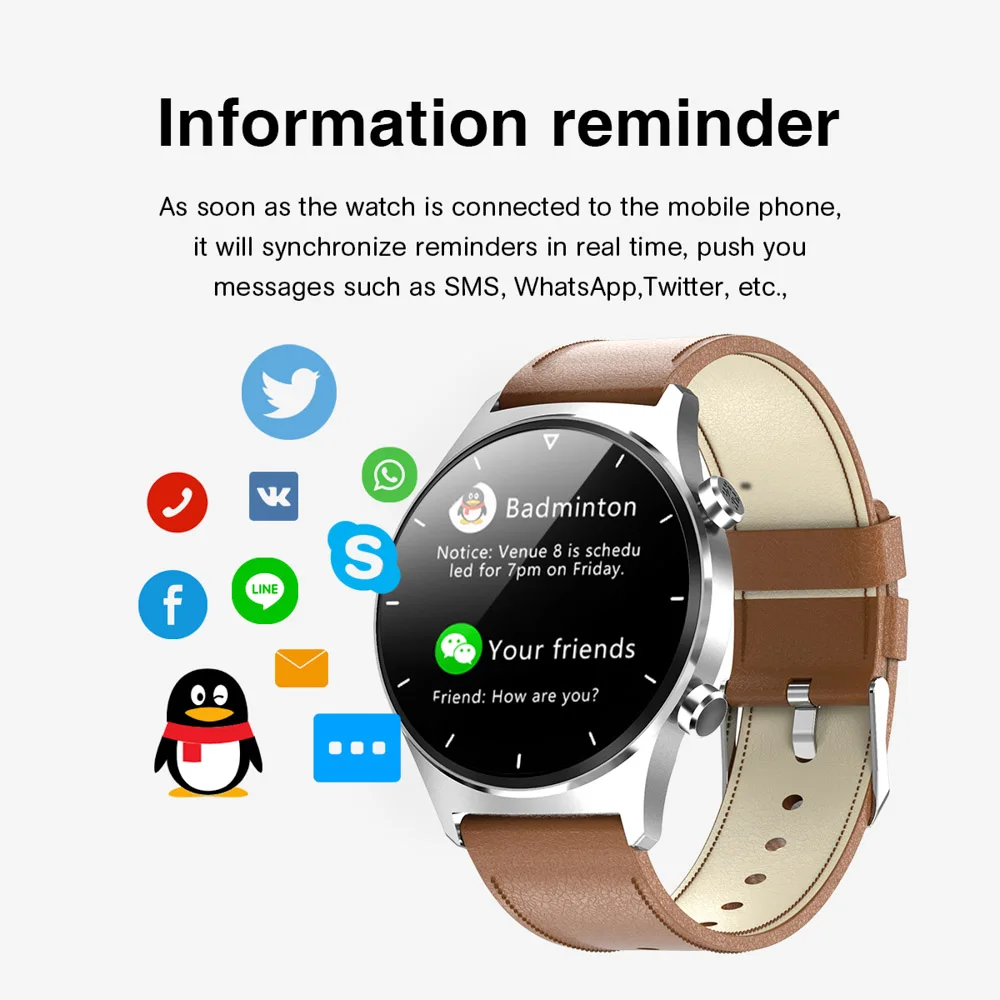 Smart Watch Men DIY Face IP68 Waterproof Full Touch Screen Bluetooth 5.0 Sports Fitness Tracker 2021 New Smartwatch | Электроника