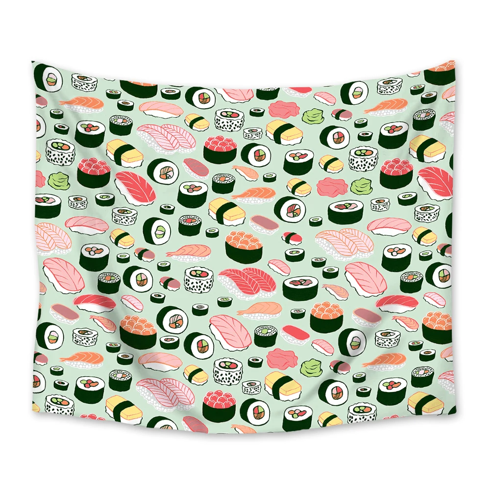 

Japanese Style Sushi Tapestry Wall Hanging Trippy Tapestries for Living Room Home Dorm Fantasy Boho Decor Gift