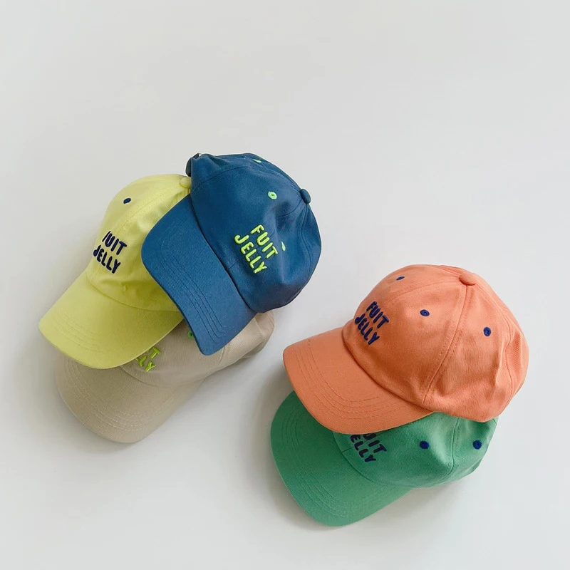 

Cotton Children's Baseball Caps Spring Summer Fashion Kids Sun Hats Outdoor Casual Adjustable Visors For Boy Girl Bonnets
