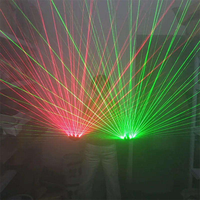 

Green Red Laser Gloves Bars Nightclubs Stage s Fluorescent Props LED Luminous Glasses Wedding Decoration Navidad Christmas