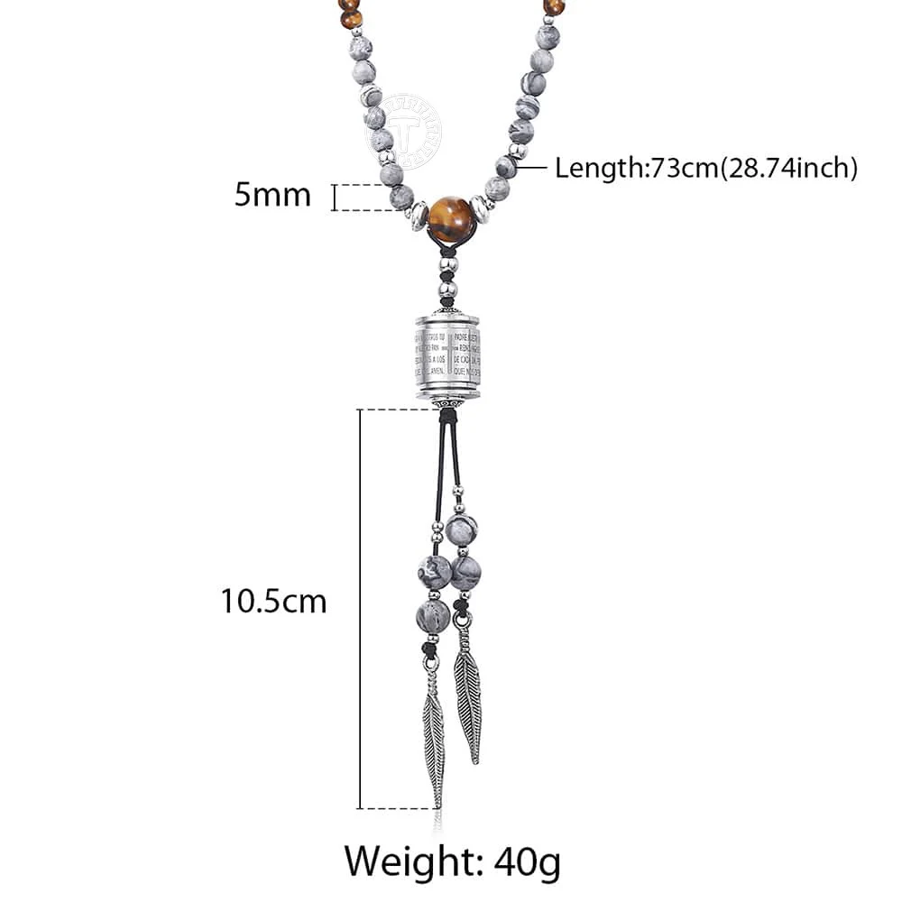 Ожерелье из бисера нержавеющей стали для мужчин и женщин Искусственное перо