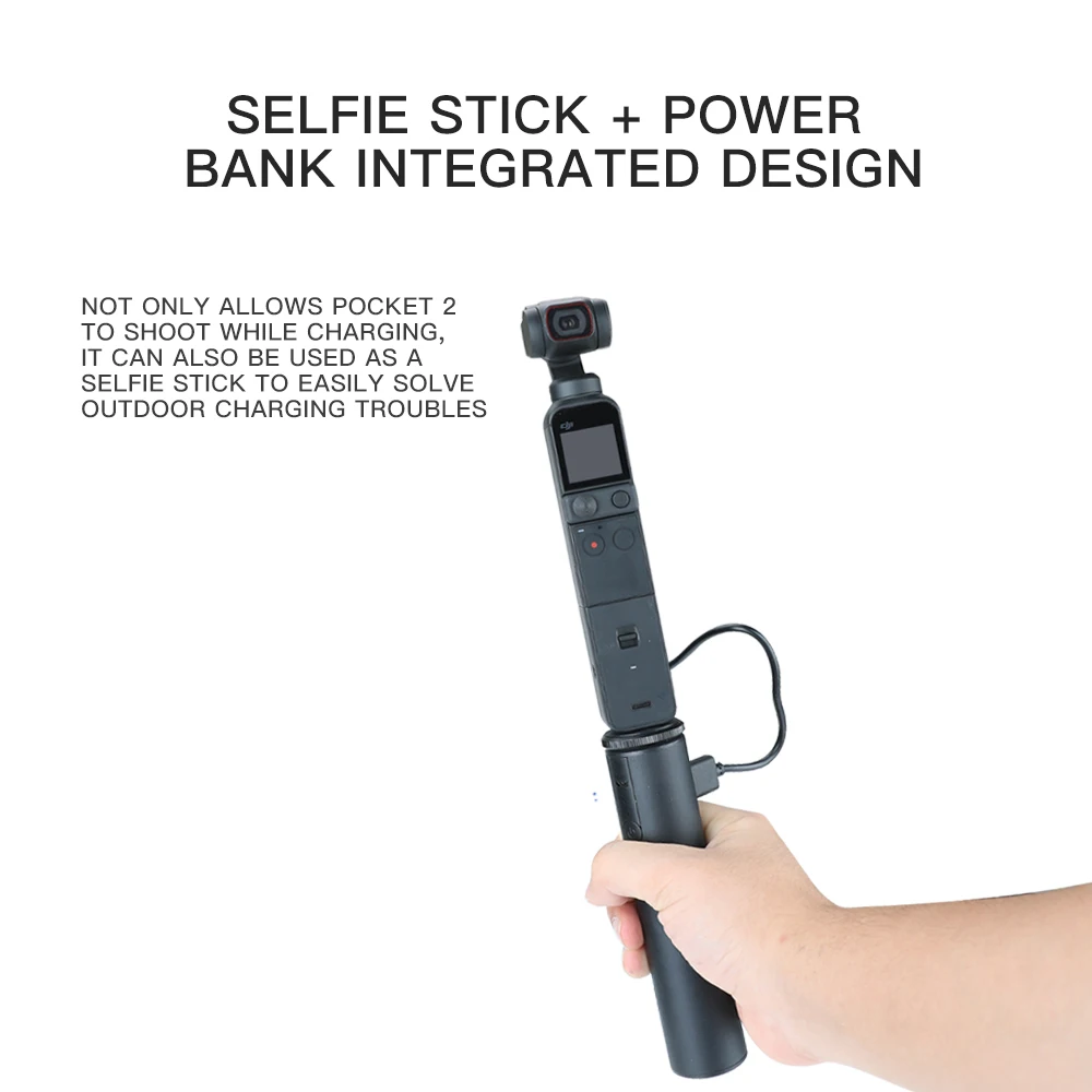 Для OSMO DJI Pocket 2 селфи палка портативное зарядное устройство ручка 1/4 винт адаптер
