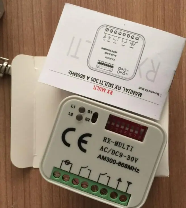 Новый универсальный AC DC 12 24 В 2 канала мульти приемник RX 300 868 МГц гаражная дверь