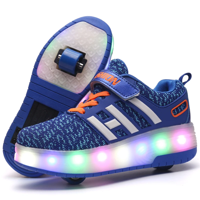 Детская обувь для скейтбординга Heelys светодиодный мигающий роликовый скейт детей
