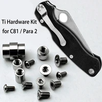 1 full set titanium alloy nail for knife c81 screw spider handle screw c81 para2 blade screw edc knife c81 full set of screws