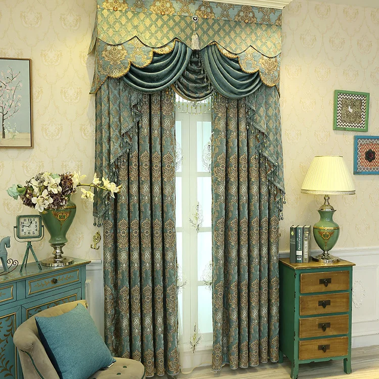 Роскошные жаккардовые шторы из синели в европейском стиле для гостиной спальни