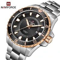 naviforce automatic mechanical movement watches for men business full stainless steel 100m waterproof watches relogio masculino