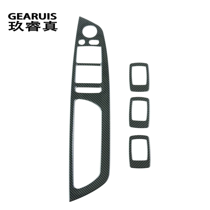 

Car Styling Door Armrest panel cover Sticker for BMW X5 e70 X6 e71 Carbon fiber Stainless steel Window Glass Lifting Button Trim