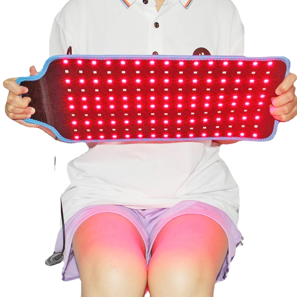 Red Light Therapy Belt Device, 660nm Red Light and 850nm Near Infrared Light Large wrap pad for Skin, Pain Relief Blood Circulat