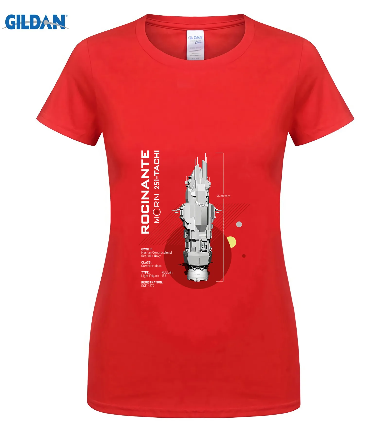 The Expanse Rocinante shipping Летняя мужская футболка с коротким рукавом - Цвет: women red