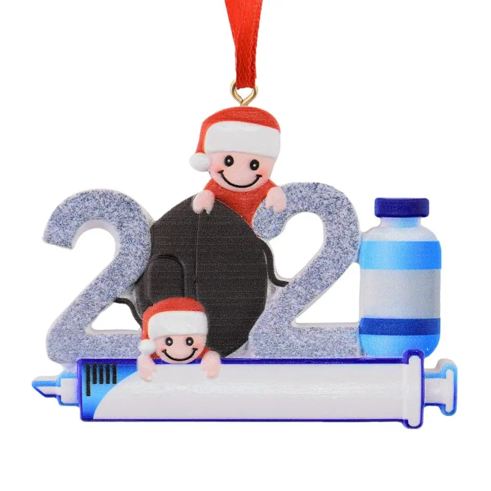 

2021 Christmas Ornaments Quarantine Family Ornament Kit Christmas Decorating Kits Creative Gift For Family DIY Ornaments