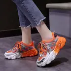 Женские кроссовки для бега, дышащие кроссовки разных цветов на спортивной платформе, для осени, 2020