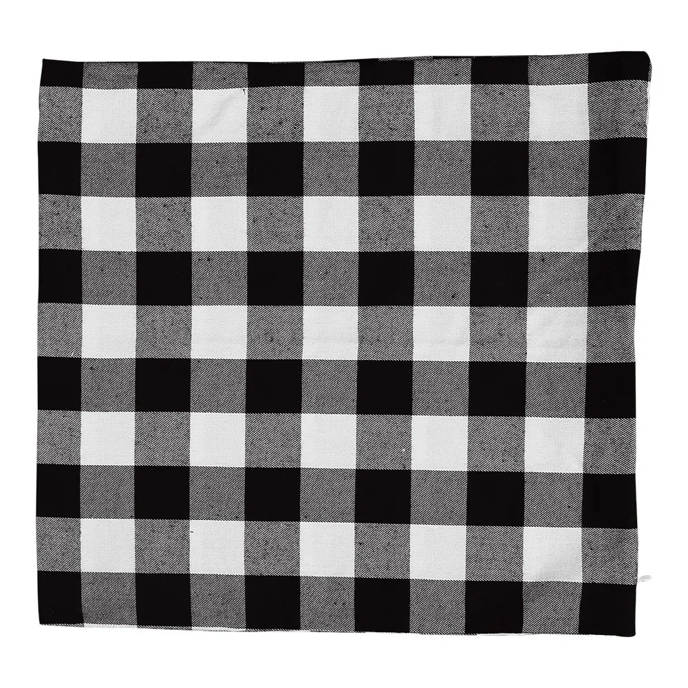 

Christmas Buffalo Check Plaid Throw Pillow Covers Cushion Case for Farmhouse Home Decor Red and Black 18 Inch Pillow Case