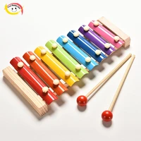 kids music instrument toy rainbow color 8 scales xylophone children musical learning tool early enlightenment montessori toys