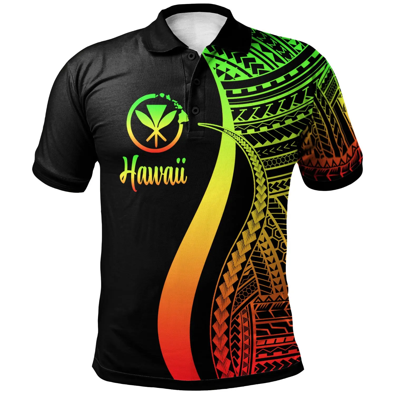 

Hawaii 3D Printed Polo Shirt Athletic Style Personalised Summer Fashion Flower Men Short Sleeve Design Can Custom DropShipping