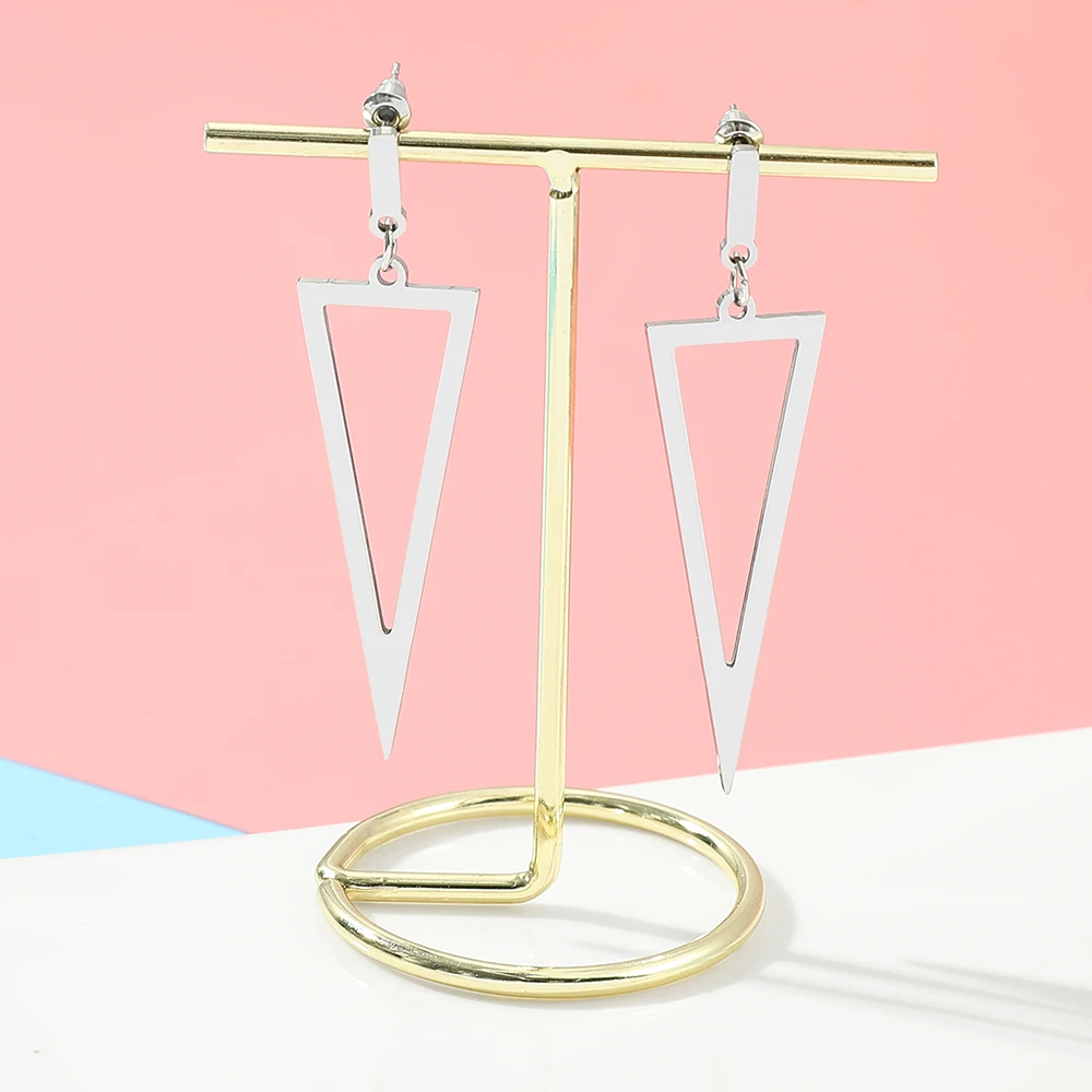 Инвертированные треугольные висячие серьги-капельки женские модные
