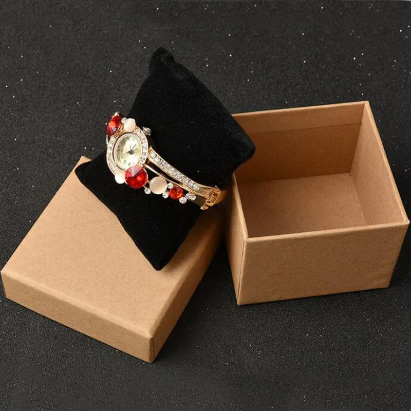Браслет из крафт-бумаги, коробка 8*8*6 см, упаковка для часов, коробка для ювелирных изделий, коробка для ювелирных изделий, бумажная коробка для ювелирных изделий, Подарочная коробка, органайзер для ювелирных изделий
