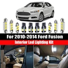 12 шт. в упаковке, никаких ошибок выявлено не было белые светодиодные с Canbus светильник автомобильные лампы для 2010-2014 Ford Fusion Карта Купол Магистральные фонарь освещения номерного знака Интерьер посылка комплект