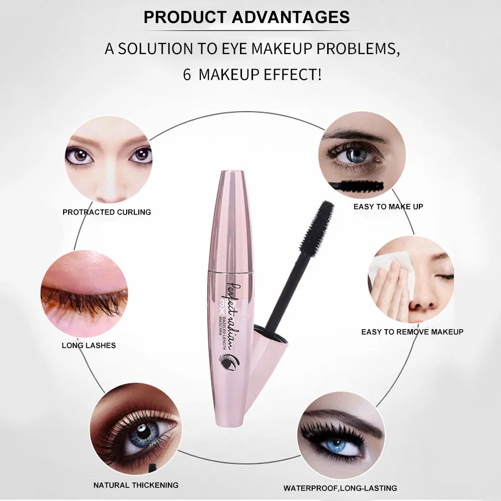 Музыка цветок тушь для ресниц 4d создающая ресницам объемный с шелковым волокном