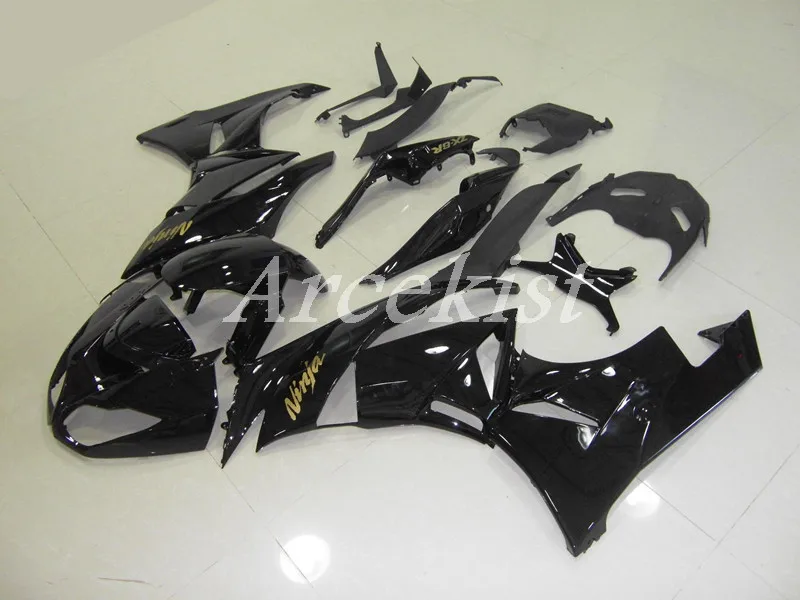 

New ABS Whole Fairings Kit Fit for kawasaki Ninja ZX6R 636 2009 2010 2011 2012 6R 09 10 11 12 ZX-6R Bodywork set black golden