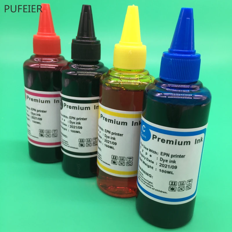 100 мл x 4 шт. T1281-T1284 чернила на основе красителя для Epson S22 SX125 SX420W SX425W SX235W SX130 SX435W SX230 SX440W BX305F BX305F принтер