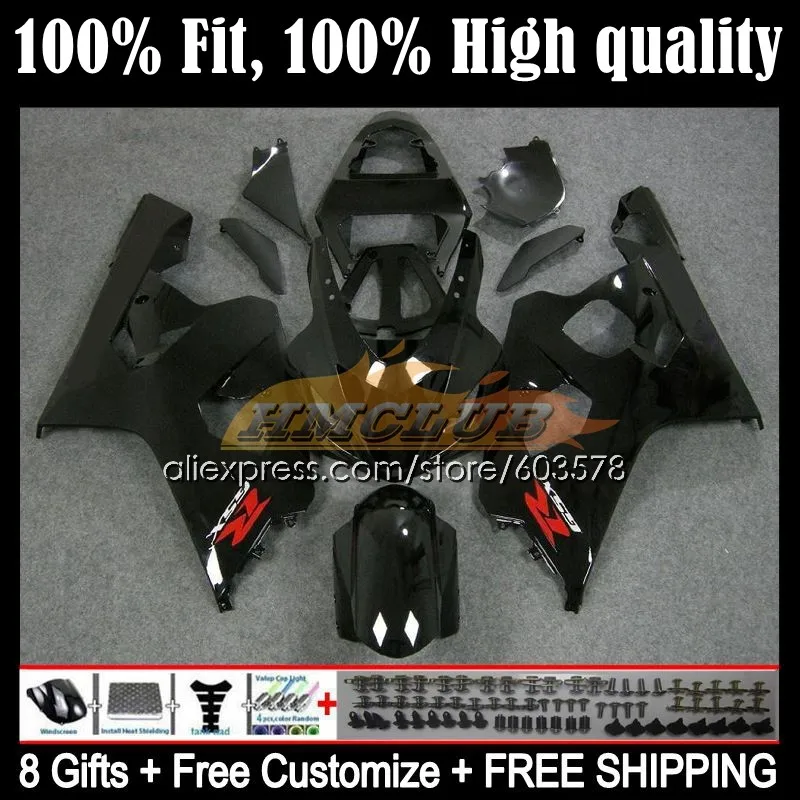 

Injection For SUZUKI GSXR-1000 1000CC GSXR1000 K3 9CL.100 GSX-R1000 GSX R1000 03 04 GSXR 1000 CC 2003 2004 Fairing Gloss black