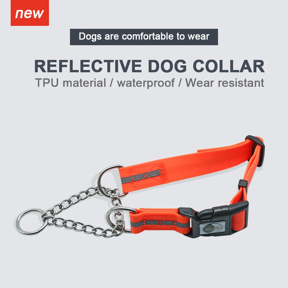 Pet dog collar Chain PVC reflective cushion anti-bite adjustable training for Big small dogs puppy pet products | Дом и сад