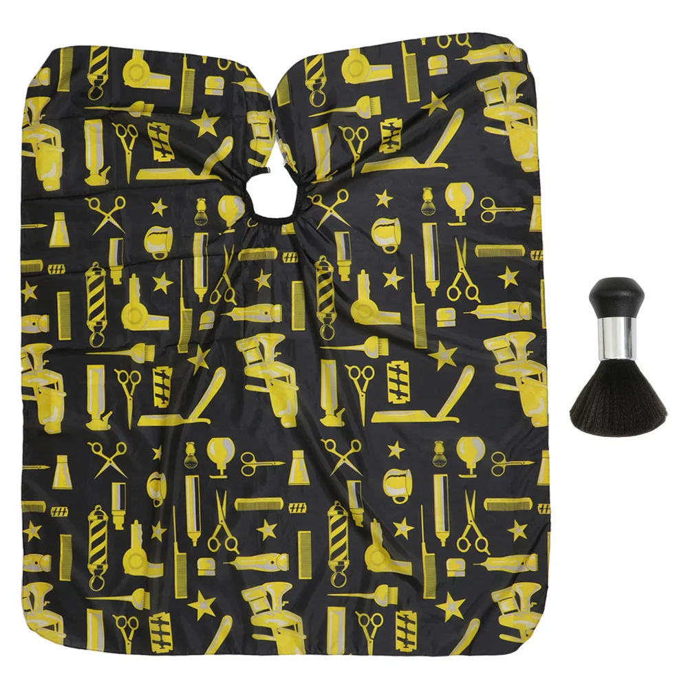 

2pcs Professional Haircut Cape Barber Hair Cutting Set Neck Duster Brush