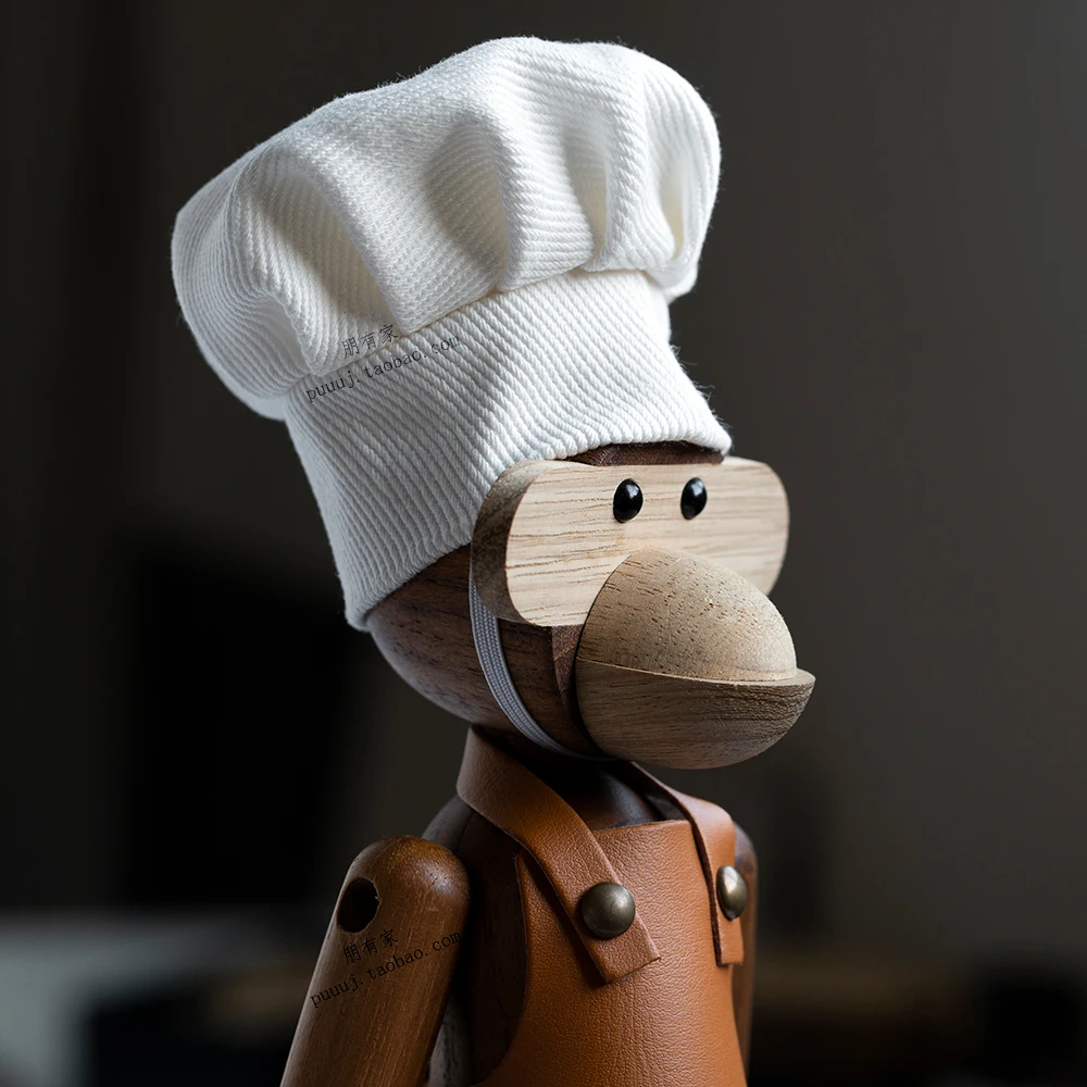 

Деревянные аксессуары для обезьяны в Дании, кепка для обезьяны из тикового дерева Северной Европы, венок сантата, сумочка для очков, шляпа