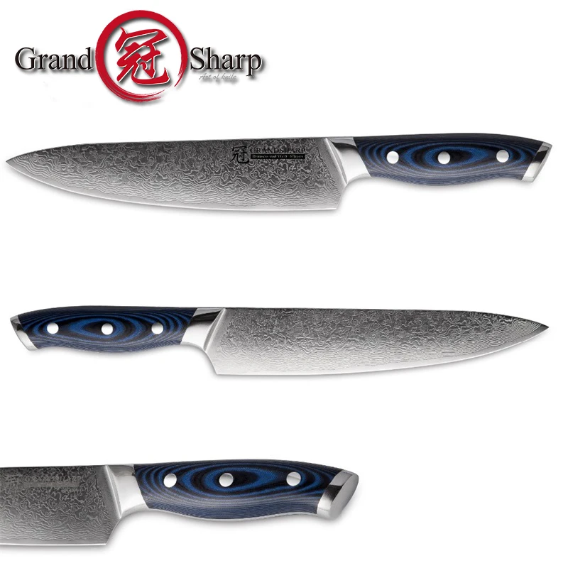 GRANDSHARP 67 слоев японский дамасский нож дамасский поварской нож 8 дюймов VG-10 Дамасская сталь кухонные ножи кухонная Ручка G10