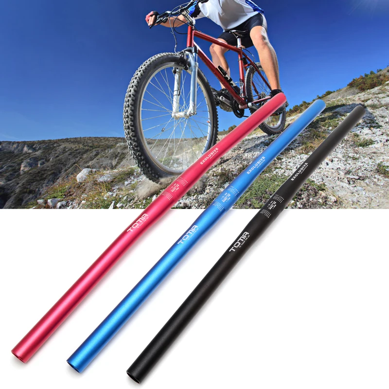 

E9LE 25.4mm 60cm Straight Riser Bar Mountain Bike Bicycle Aluminum Alloy Handlebar