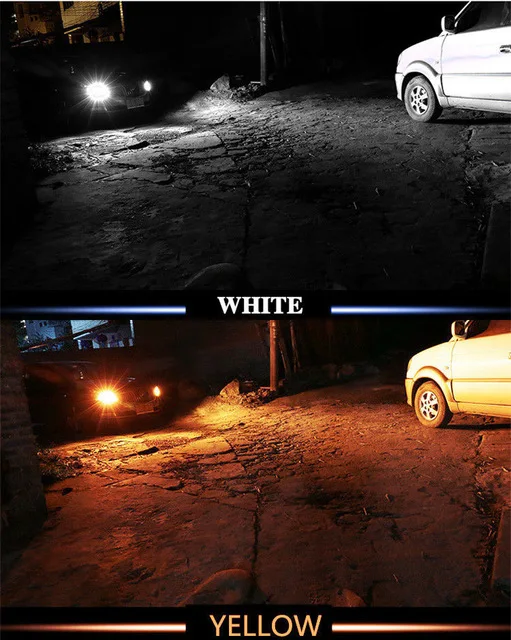 White and Yellow 2 шт. T20 7440 W21W 1156 BA15S P21W BAU15S PY21W Автомобильный светодиодный двойной Цвет сигнал указателя поворота с DRL Дневной светильник с can-bus - Испускаемый цвет: White and Yellow