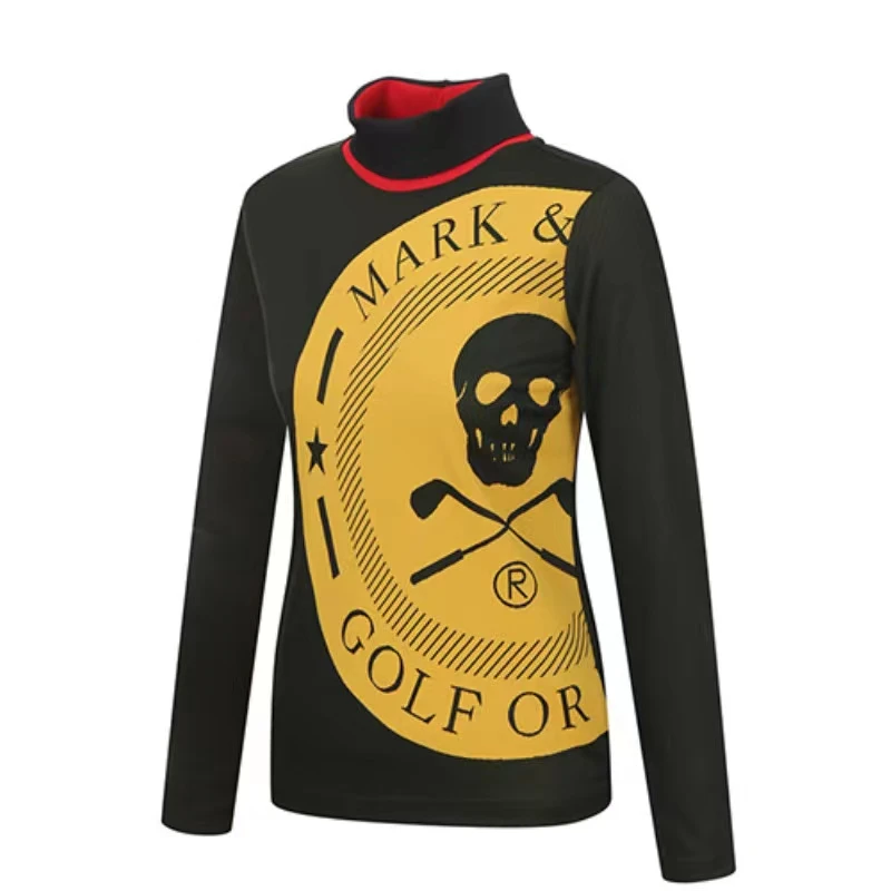 

Golf Clothing Women's Autumn & Winter Long Sleeve Bottoming Shirt Ladies' High Neck Warm Golf Apparel Size S-XL