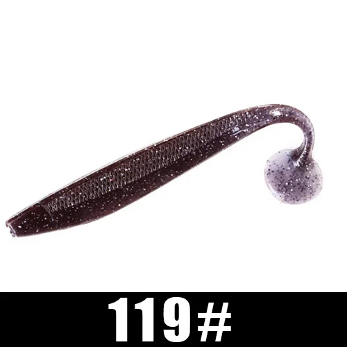 FTK Fishing Lure Soft Lure Shad Silicone Bait Odor Attractant Artificial Bait 90mm 120mm 160mm T-tail Wobblers Swimbait - Цвет: 119