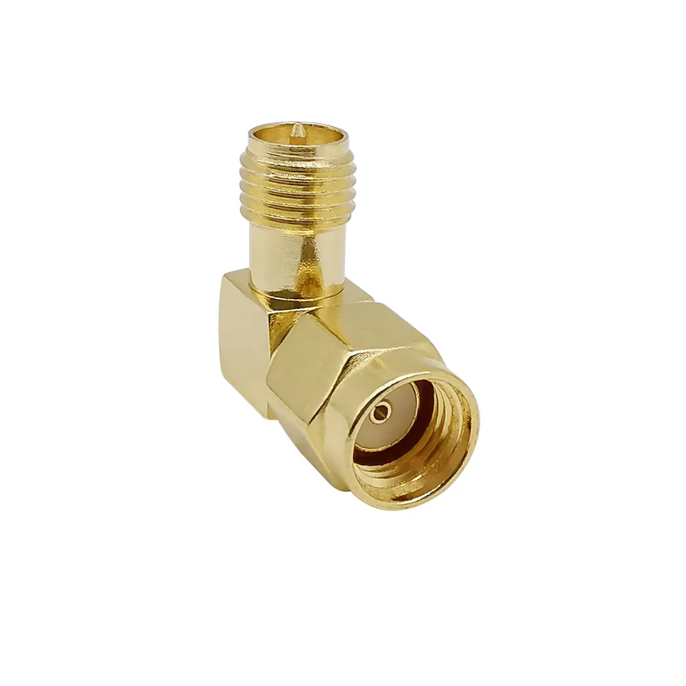

1Pcs L Shape RP SMA Male Plug to RP SMA Female Jack Right Angle 90 Degree RF Coaxial Connector WIFI Antenna Connectors