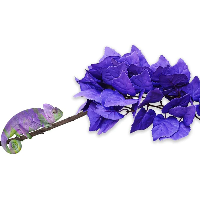 Растения для рептилий 2 шт. Подвесные террариума из шелка с присоской медвежьих