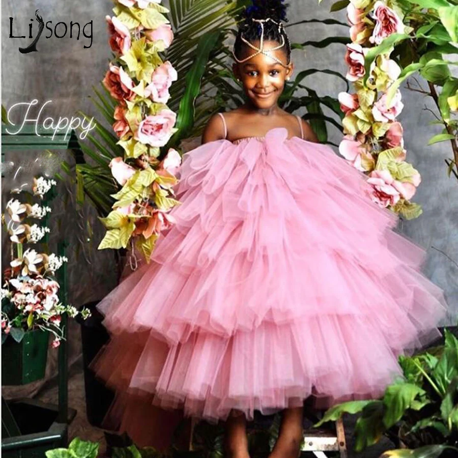 Детское розовое Пышное Платье-пачка с цветочным рисунком пышные платья для