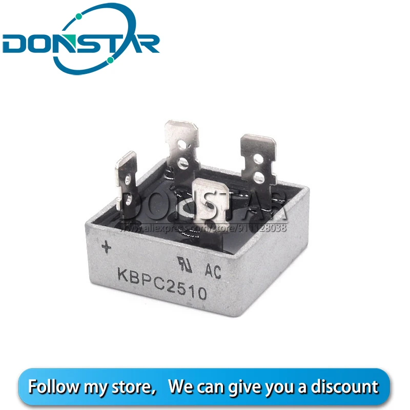 Диодный мост KBPC610 KBPC1010 KBPC1510 KBPC2510 KBPC3510 KBPC3510W KBPC5010 10 10A 15A 25A 35A 50A 1000 В выпрямитель 2
