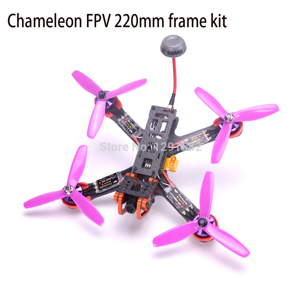 Квадрокоптер Хамелеон FPV Frame 220 мм контроллер F3 / Naze32 2205 2300kv Littlebee 30A BLHeli-s ESC для RC Drone