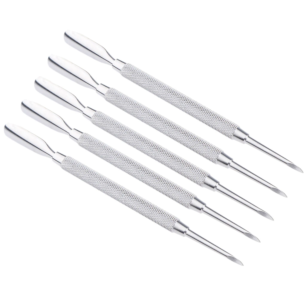 

Gel Nail Cleaner Cuticle Pusher Spoon Remover Stainless Steel Manicure Tools