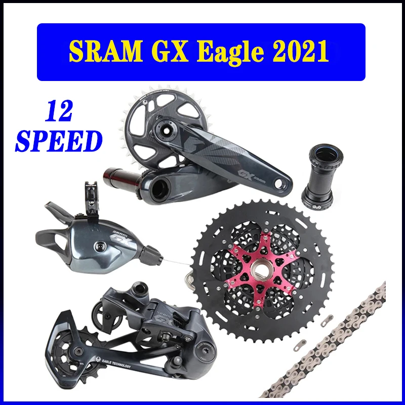 

2021 SRAM GX EAGLE 1X12 12 скоростной велосипедный групповой набор, DUB кривошипный механизм, переключатель передач, ТРИГГЕРНАЯ цепь, кассета 9-50T XD, своб...