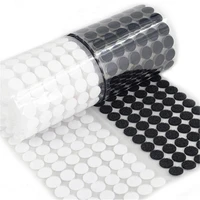 10mm 15mm 20mm nylon adhesive strong glue sticker tape round nylon hook loop dots self adhesive fastener tape dot sticker