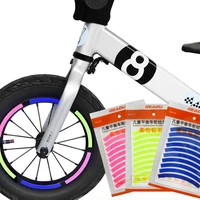10pcs childrens balance bike reflective sticker wheel decals reflective tire applique tape safety stickers bicycle accessories