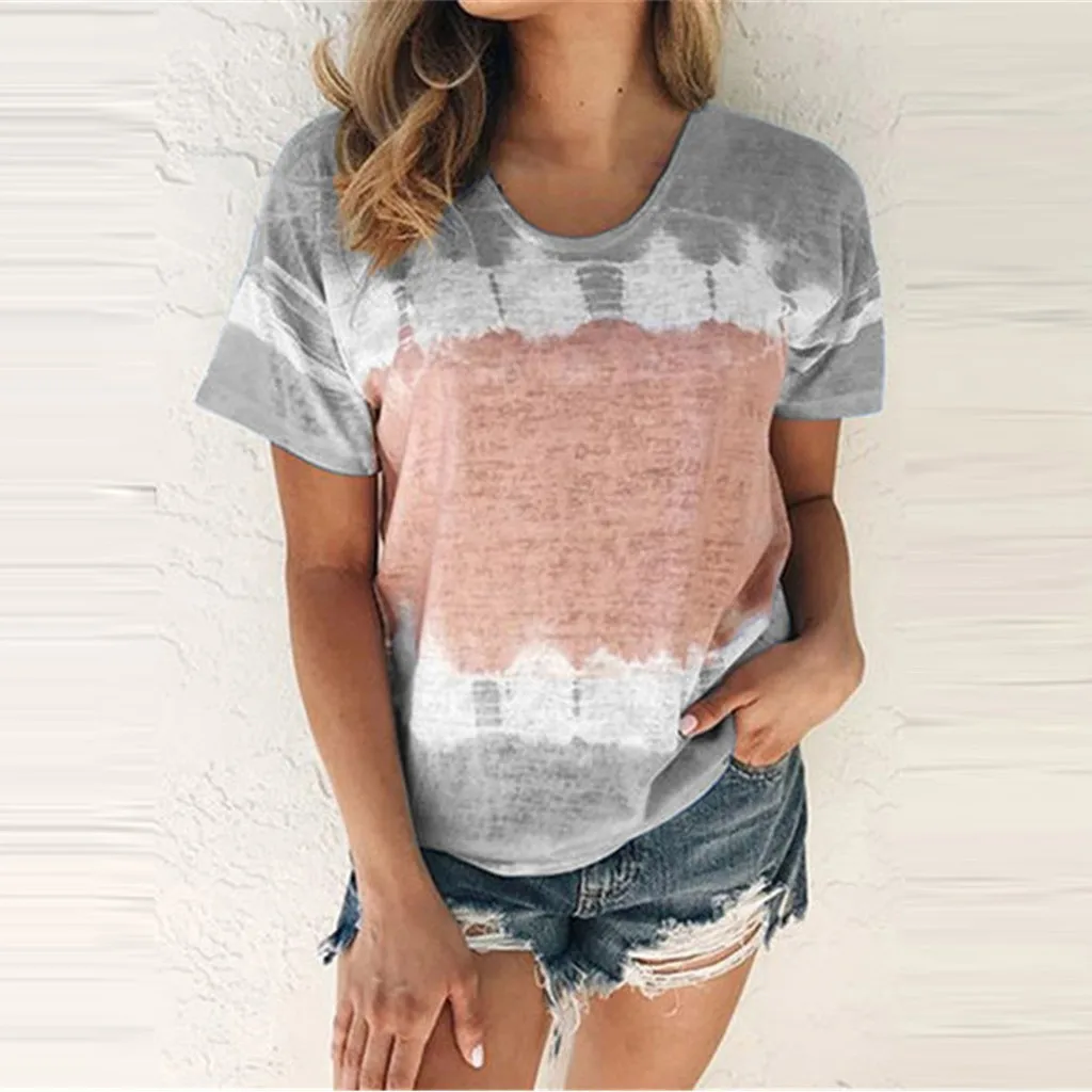 Женская футболка с галстуком краской забавная летняя женская одежда 2020 футболки