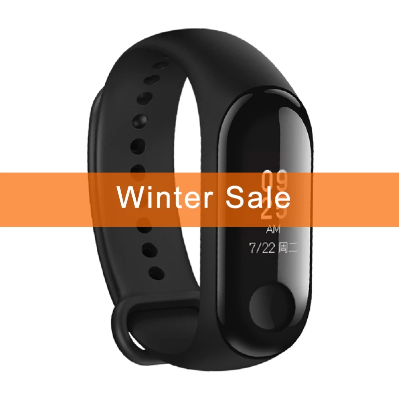 Global Version Глобальная версия Xiaomi mi Band 3 Смарт-Браслет фитнес-браслет mi Band большой сенсорный экран oled-сообщение частота сердечных сокращений Smartband - Цвет: Global Version