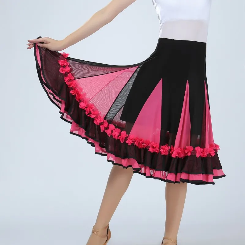 B женское платье для танцев в стиле пэчворк широкая юбка латинских бальное