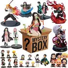 Коробки Lucky Mystery аниме FigureDemon Slayer Kimetsu No Yaiba коллекционные модели игрушек загадочная фотография Рождественский подарок сюрприз