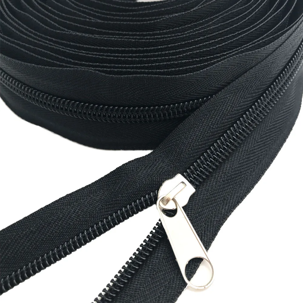 

10 Meter 5# Yard Zippers with Bulk Zipper Sliders Zipper Pulls For DIY Sewing Garment,Clothes,Jackets Accessories