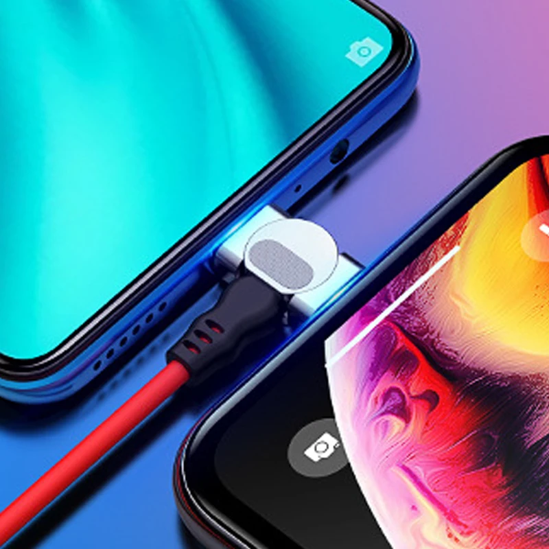 Магнитный usb-кабель 5 V/9 V/12 V 180 A зарядный кабель градусов Lightning/type-C/Micro USB порт вращающийся кабель для передачи данных для мобильного телефона